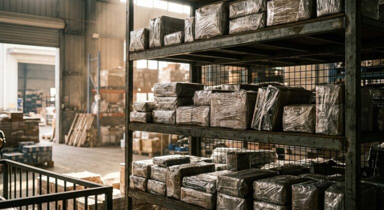 Golden Samples: Keeping Everyone Honest for Two Years - Labelled reference samples wrapped in film on a metal shelf
